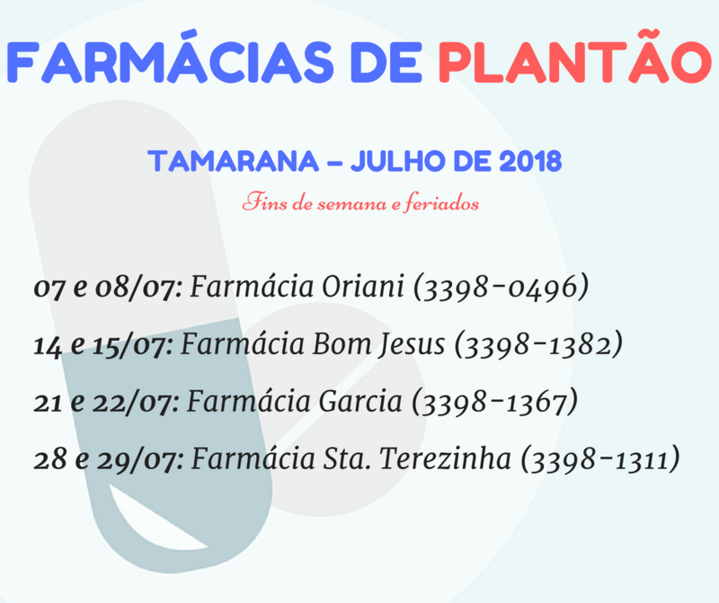 Veja como está o plantão das farmácias de Tamarana