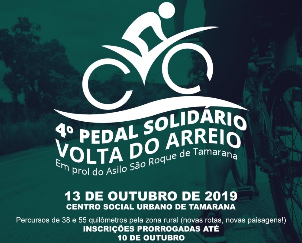 Pedal solidário em Tamarana recebe inscrições até quinta-feira (10)