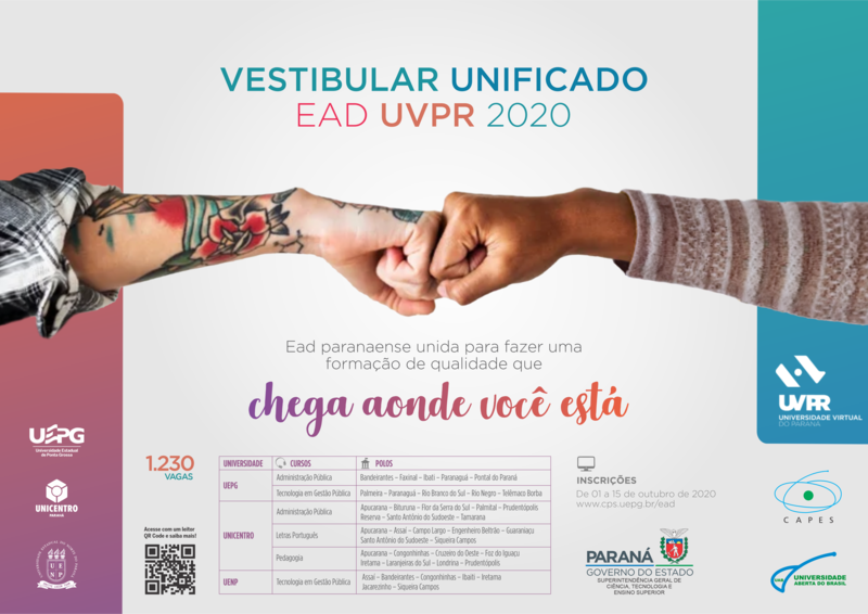 UAB de Tamarana oferta 30 vagas em vestibular para Administração Pública